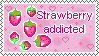 strawberry addict stamp